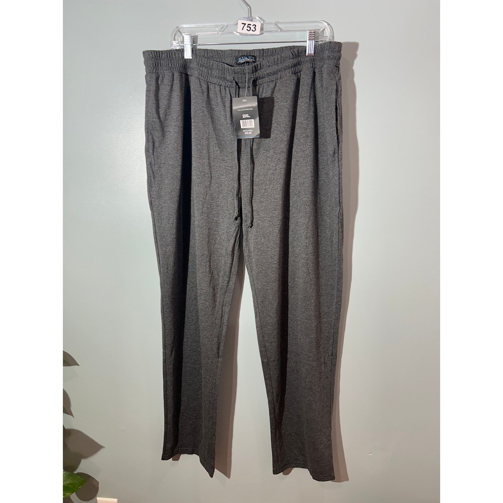 Blue Ice Premium Clothing Charcoal Gray‎ Lounge Pants 2XL NWT Drawstring Knit